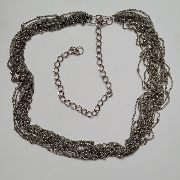 Multi-strand Silver Adjustable Necklace - Picture 1 of 3